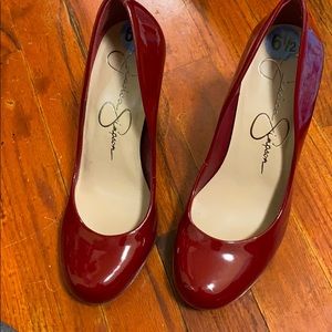 Red Jessica Simpson heels